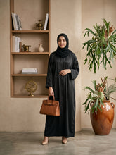 Classic Open-Front Kimono Abaya in Jet Black – Rida Online Store