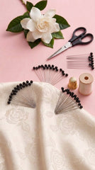 Black Pearl-Head Hijab Pins | Professional Tailoring Pins