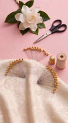 Gold Pearl-Head Hijab Pins | Premium Tailoring Straight Pins