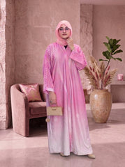 Celestial Ombre Fluid Abaya — Tie & Dye Earthy Edition